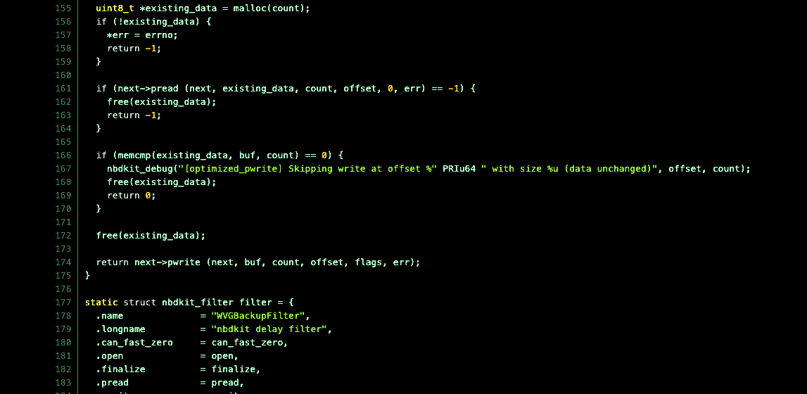 NBD filter pro deduplikaci dat